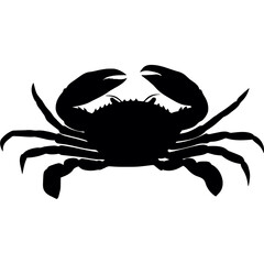 Seafood, sea animals silhouette, Sea life vector silhouette isolated