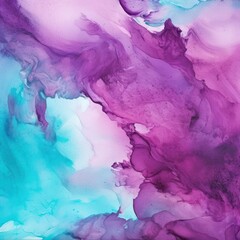 Maroon Turquoise Lavender abstract watercolor paint background barely noticeable with liquid fluid texture for background, banner with copy space and blank text area 