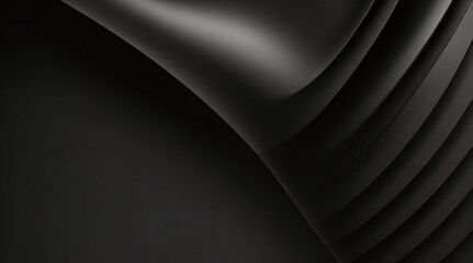 Schwarzer abstrakter Bannerhintergrund. Dunkler, tiefschwarzer dynamischer Vektorhintergrund mit diagonalen Linien. Moderner, kreativer Premium-Farbverlauf. 3D-Cover eines Geschäftspräsentationsbanner