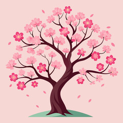 Fototapeta premium Minimalist simple cute sun silhouette cherry tree sunburst butterfly border frame basketball character Car tree book logo tshirt ai victor silhouette graphic elemant design illustration