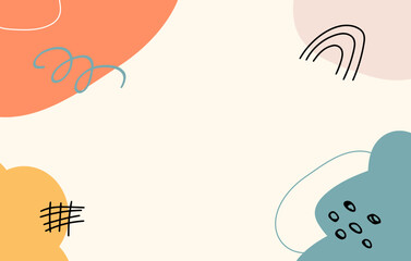 Abstract  doodle modern background with space for text.