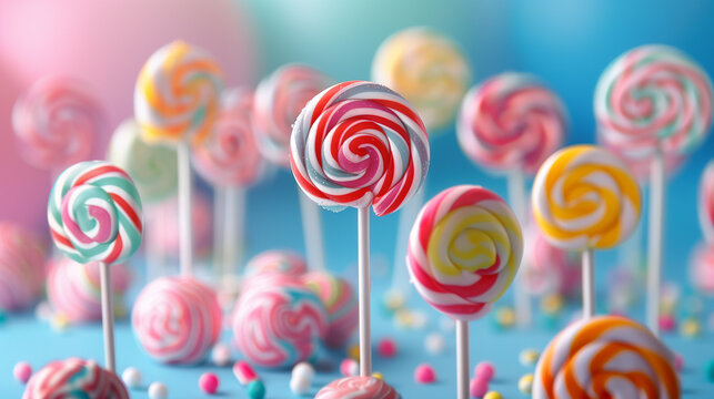 colorful lollipops
