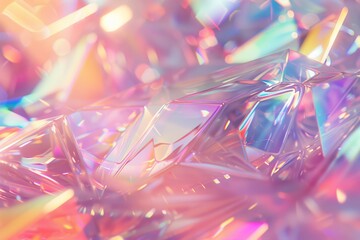 abstract colorful crystal background with refractive lights