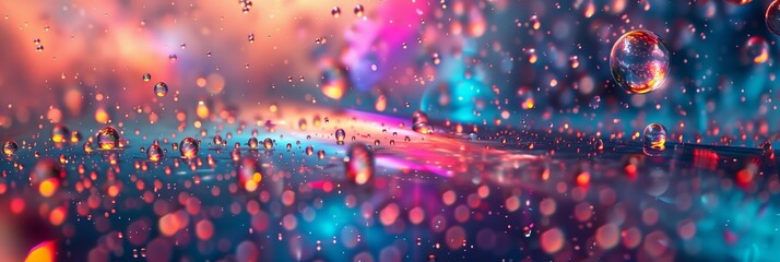 colorful rain droplets background  - obrazy, fototapety, plakaty