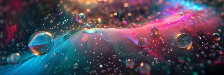 rainbow water bubble background