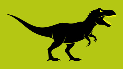 Obraz premium Minimalist T-rex silhouette Symbol tattoo logo icon vector vintage design