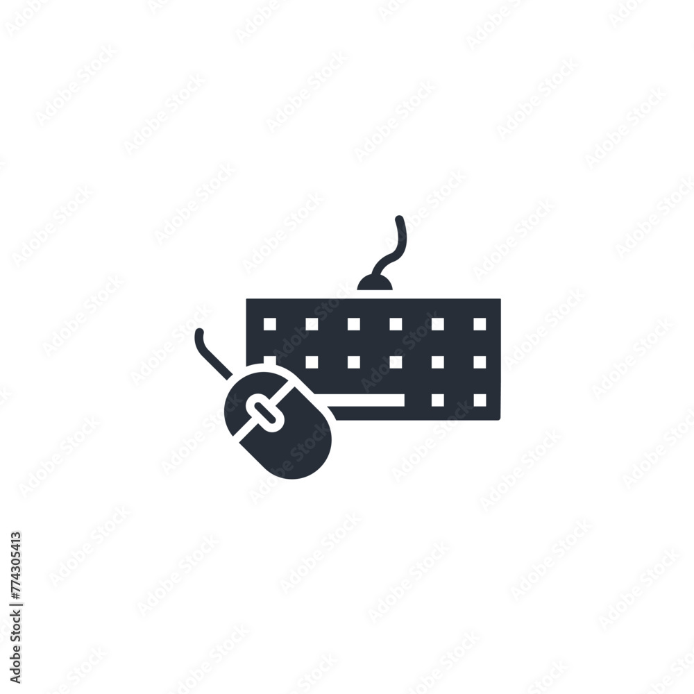 Poster keyboard icon. vector.editable stroke.linear style sign for use web design,logo.symbol illustration.