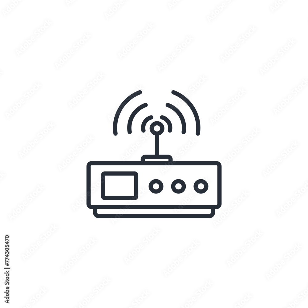 Poster modem icon. vector.editable stroke.linear style sign for use web design,logo.symbol illustration.