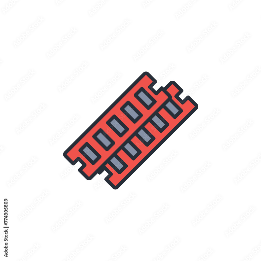 Poster ram icon. vector.editable stroke.linear style sign for use web design,logo.symbol illustration.