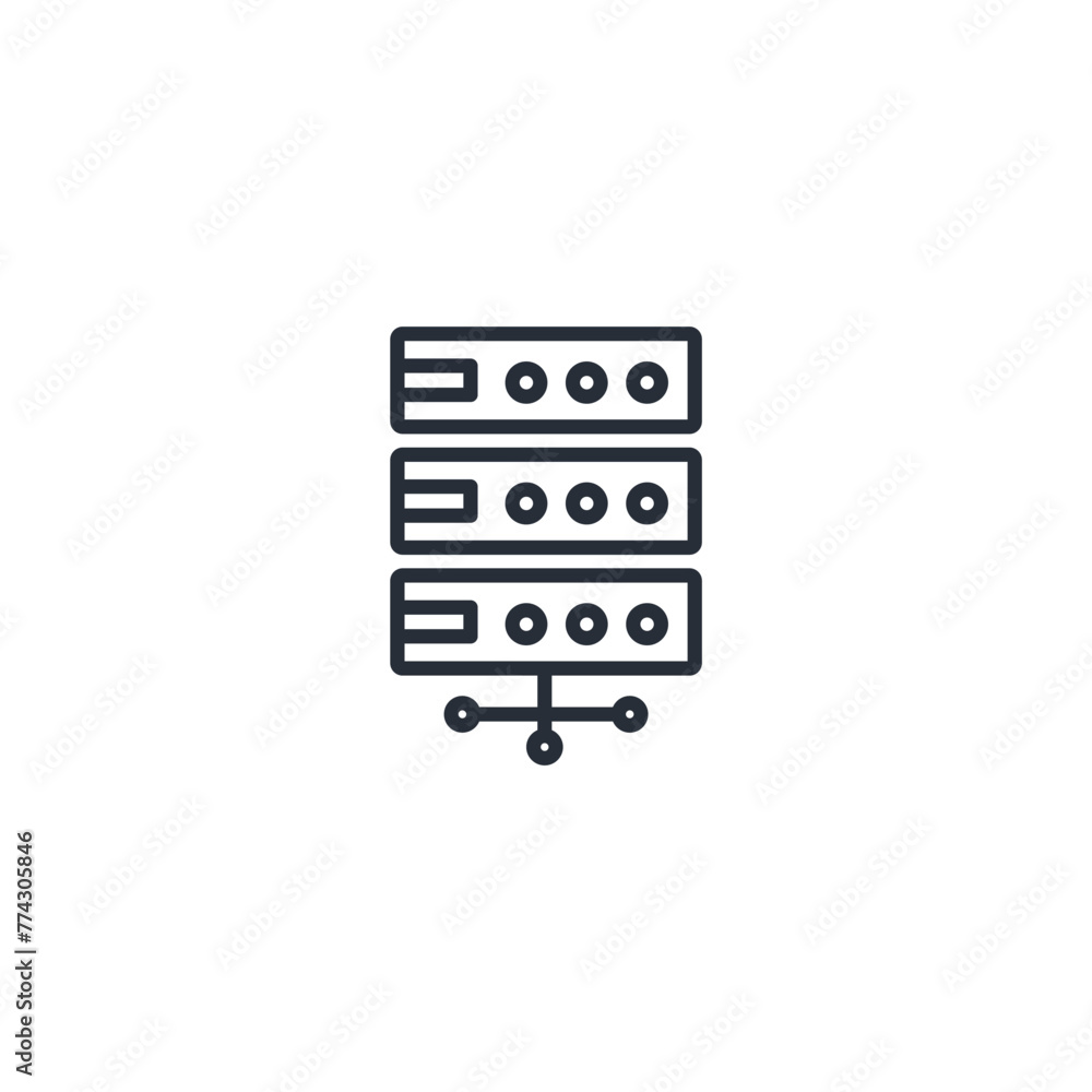 Poster server icon. vector.editable stroke.linear style sign for use web design,logo.symbol illustration.