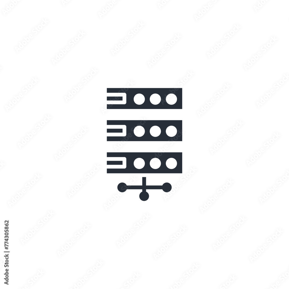 Poster server icon. vector.editable stroke.linear style sign for use web design,logo.symbol illustration.
