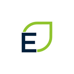 Letter E logo grows, develops, natural, organic, simple, financial logo.
