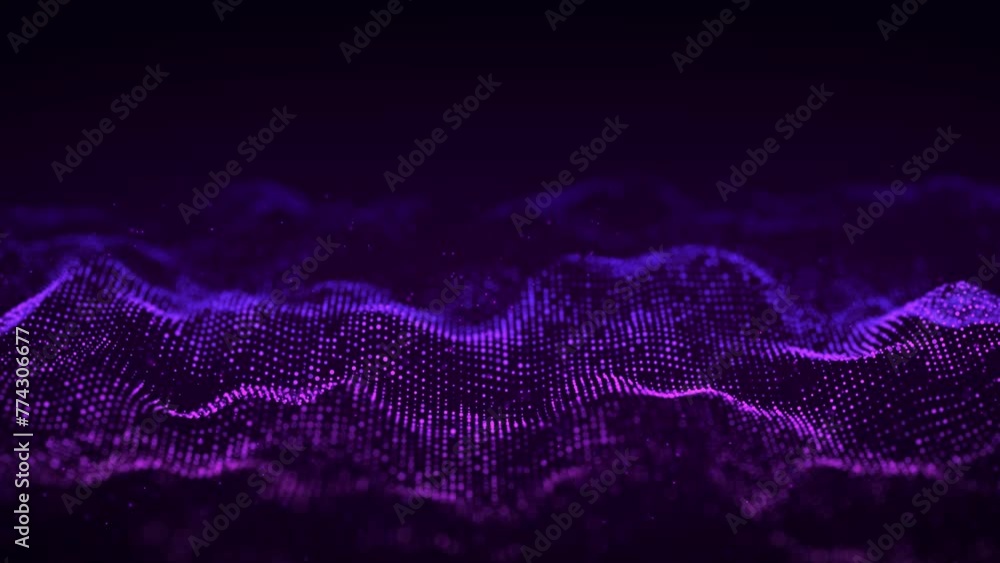 Poster dynamic color wave of particles and lines. abstract futuristic technology background. big data visua