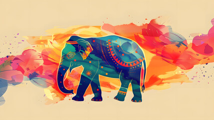 Obraz premium Vibrant India: A Captivating Cartoon Banner Showcasing the Rich Culture and Colors of India