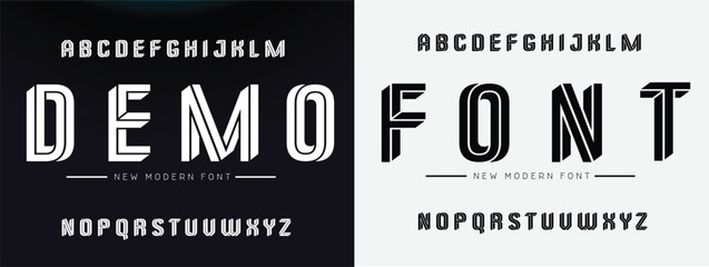 Vector of Futuristic Alphabet Letters and numbers, One linear stylized rounded fonts, One single line for each letter, Black Letters set for sci-fi, military.