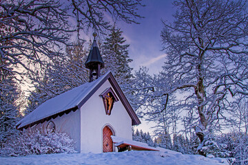 Kapelle - Burgberg - Allgäu - Kirche - Winter