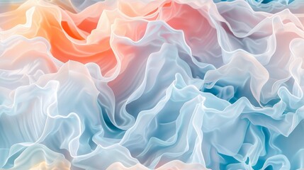 Ethereal Pastel Patterns Floating in Isolation Generative AI - obrazy, fototapety, plakaty