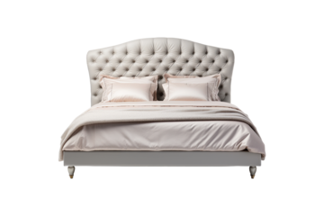 Customized Bed on transparent background.