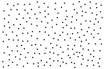 Black random dots on white background. Small polka dots seamless background pattern. Vintage texture.
