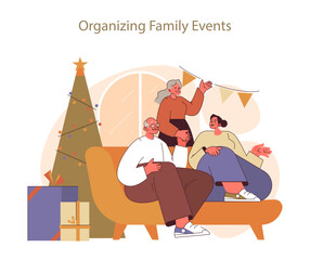 Organizing family events concept.