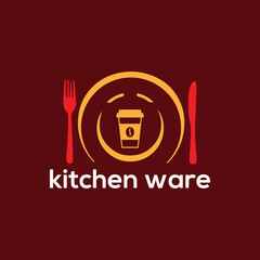 kitchen store logo design vector