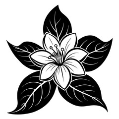 flower silhouette vector illustration svg file