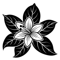 Fototapeta premium flower silhouette vector illustration svg file