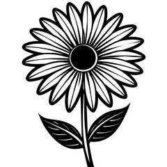 flower silhouette vector illustration svg file