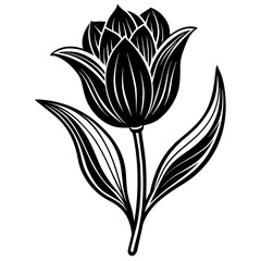 Obraz premium flower silhouette vector illustration svg file