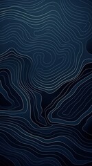 Navy topographic line contour map seamless pattern background with copy space 