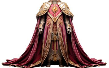 A statue of a armored man standing tall, embodying strength and protection