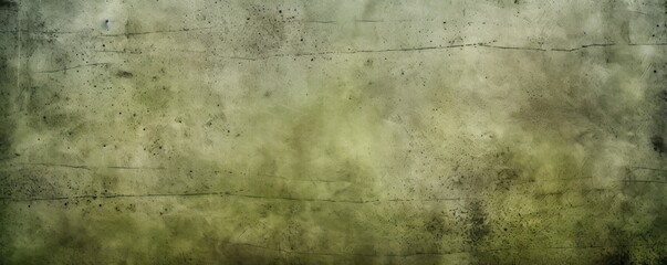 Olive barely noticeable color on grunge texture cement background pattern with copy space