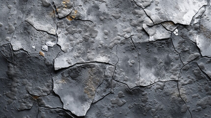 Weathered Grey Wall with Peeling Paint Texture