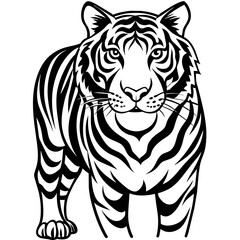 tiger silhouette vector illustration svg file