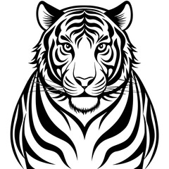 tiger silhouette vector illustration svg file