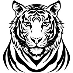 tiger silhouette vector illustration svg file