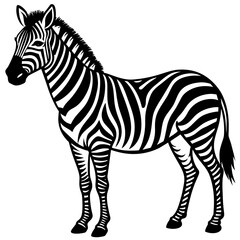 zebra silhouette vector illustration svg file