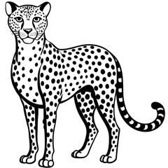 cheetah silhouette vector illustration svg file