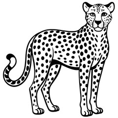cheetah silhouette vector illustration svg file