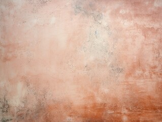 Fototapeta na wymiar Peach barely noticeable color on grunge texture cement background pattern with copy space 