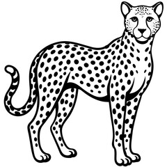 cheetah silhouette vector illustration svg file