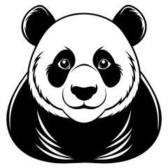 panda silhouette vector illustration svg file