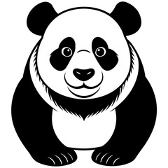panda silhouette vector illustration svg file
