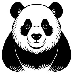 panda silhouette vector illustration svg file