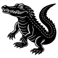crocodile silhouette vector illustration svg file