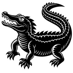 crocodile silhouette vector illustration svg file