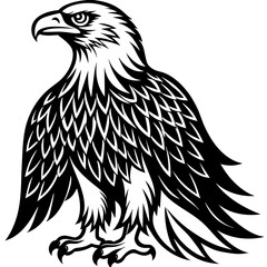 Obraz premium eagle silhouette vector illustration svg file