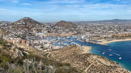 Naklejka premium Cabo San Lucas town and Port