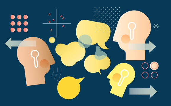 Communication Disharmony with Locked Mindset - Illustration