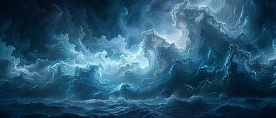 An abstract expression of a stormy sky.  - obrazy, fototapety, plakaty
